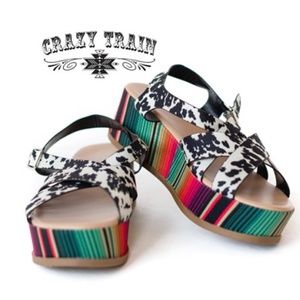 Crazy Train Cow Cute Wedge